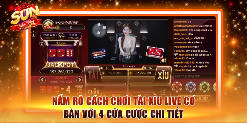 Tài Xỉu Livestream - Kiếm Tiền Trên Sunwin Với Dealer Sexy 2 Nắm rõ cách chơi Tài xỉu live cơ bản với 4 cửa cược chi tiết